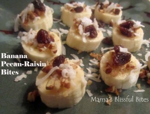 Banana Pecan Raisin Bites